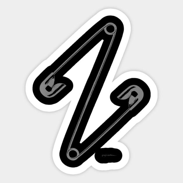 Retro Punk Rock Infinity Safety Pin Graphic Pop Art Retro Punk
